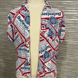 Budweiser Button Up Party Shirt